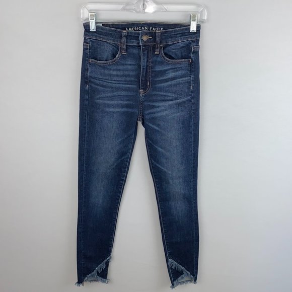 American Eagle Super HR Jegging Crop Jeans 2 - Picture 1 of 13